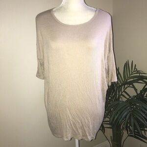 LuLaRoe Ribbed Knit Short Sleeve Top Irma XS